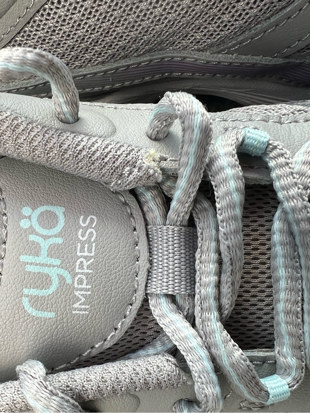 Ryka Impress Women's Athletic Sneakers in Taupe with Mint Accents - Picture 10 of 10